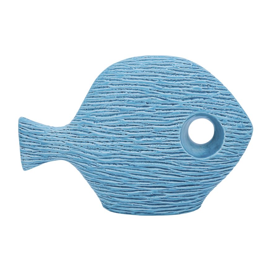 Sagebrook 14" Ceramic Textured Fish