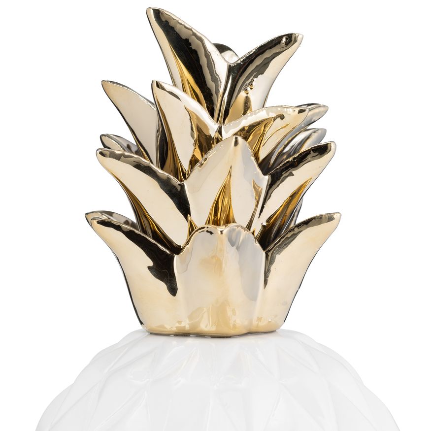 Sagebrook - 13" Ceramic Pineapple Decor in White