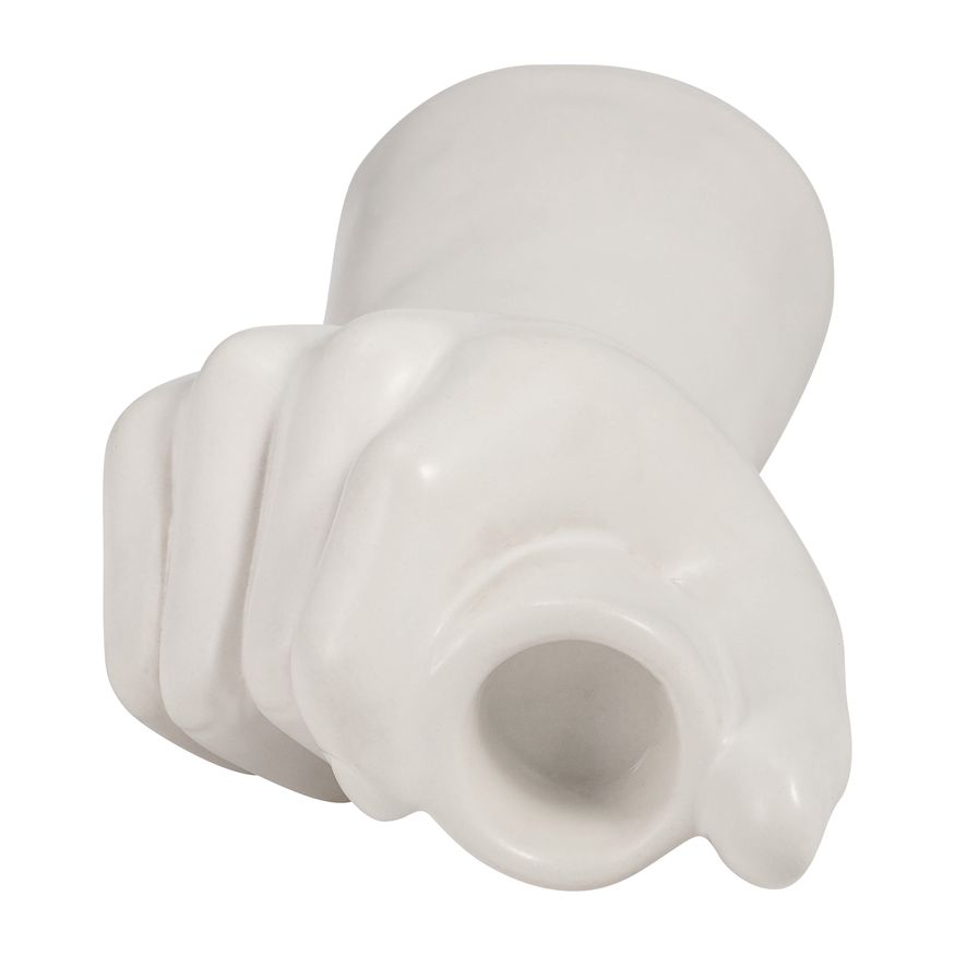 Sagebrook - 8" Ceramic Hand Candle Holder in White