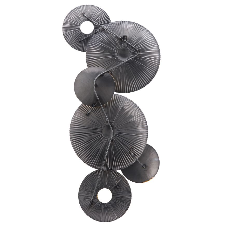 Sagebrook - Metal Lily Pads Wall Decor in Black