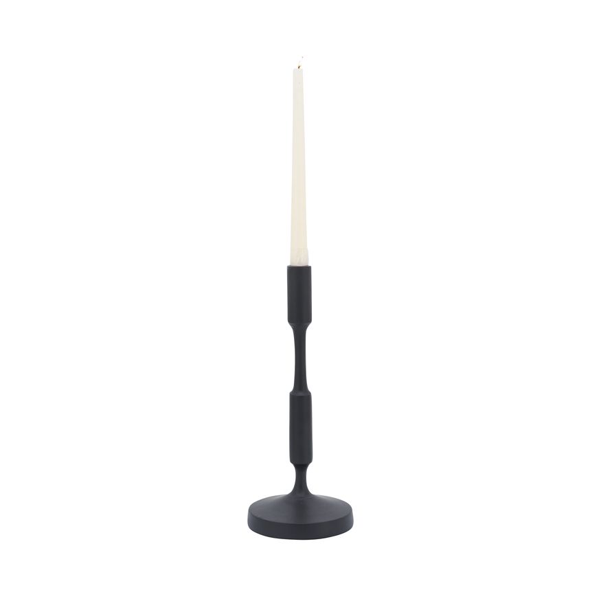 Sagebrook 12" Metal Taper Candle Holder - Black