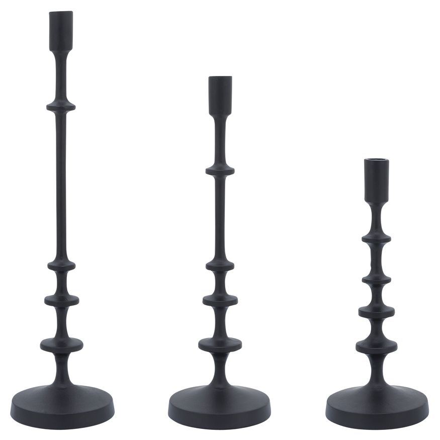 Sagebrook 20" Metal Taper Candle Holder - Black