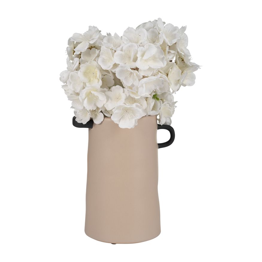 Sagebrook 9" Ceramic Eared Vase - Irish Cream