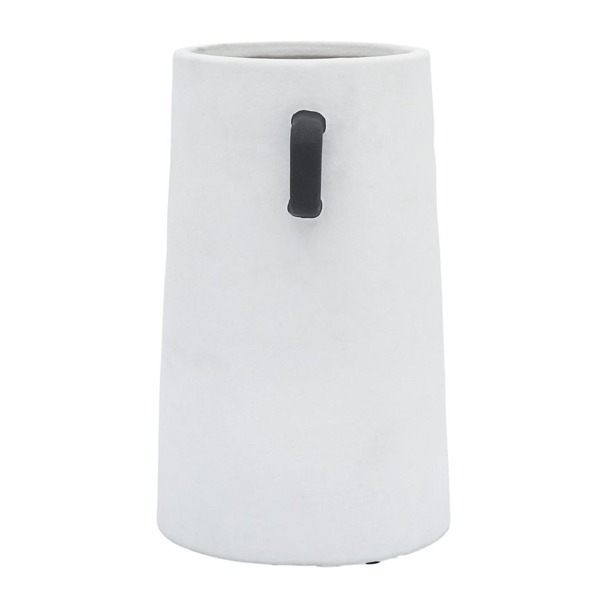 Sagebrook 9" Ceramic Eared Vase - Ivory