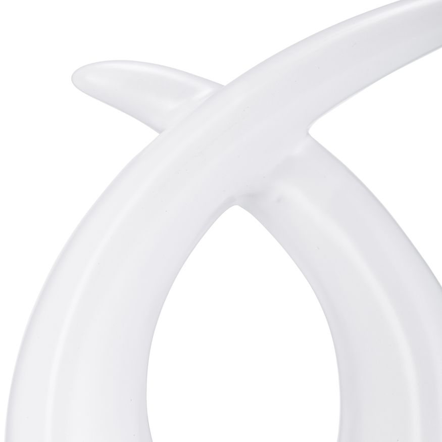 Sagebrook 10" Ceramic Loopy Table Top Accent - White