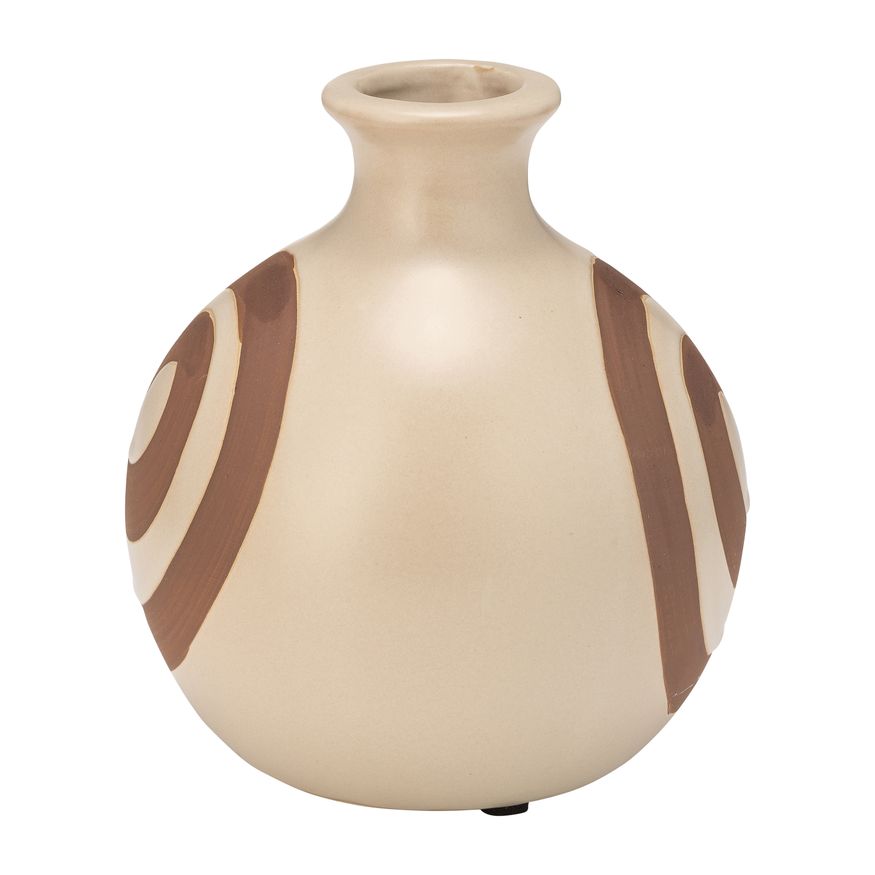 Sagebrook 7" Ceramic Abstract Vase - Irish Cream