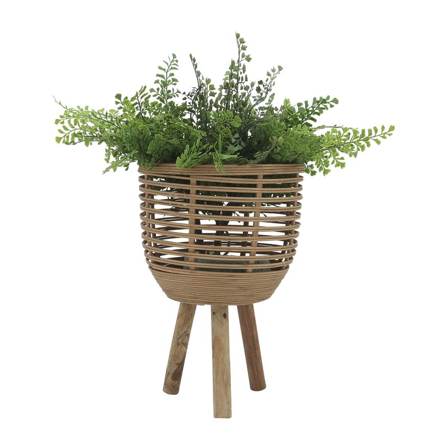 Sagebrook 11"/13" Bamboo Woven Planters (Set Of 2) - Brown