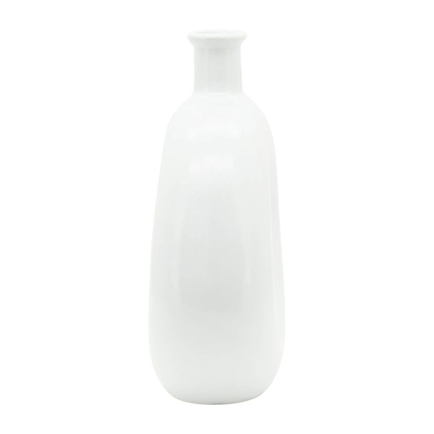 Sagebrook 8" Ceramic Round Cut-out Vase - White