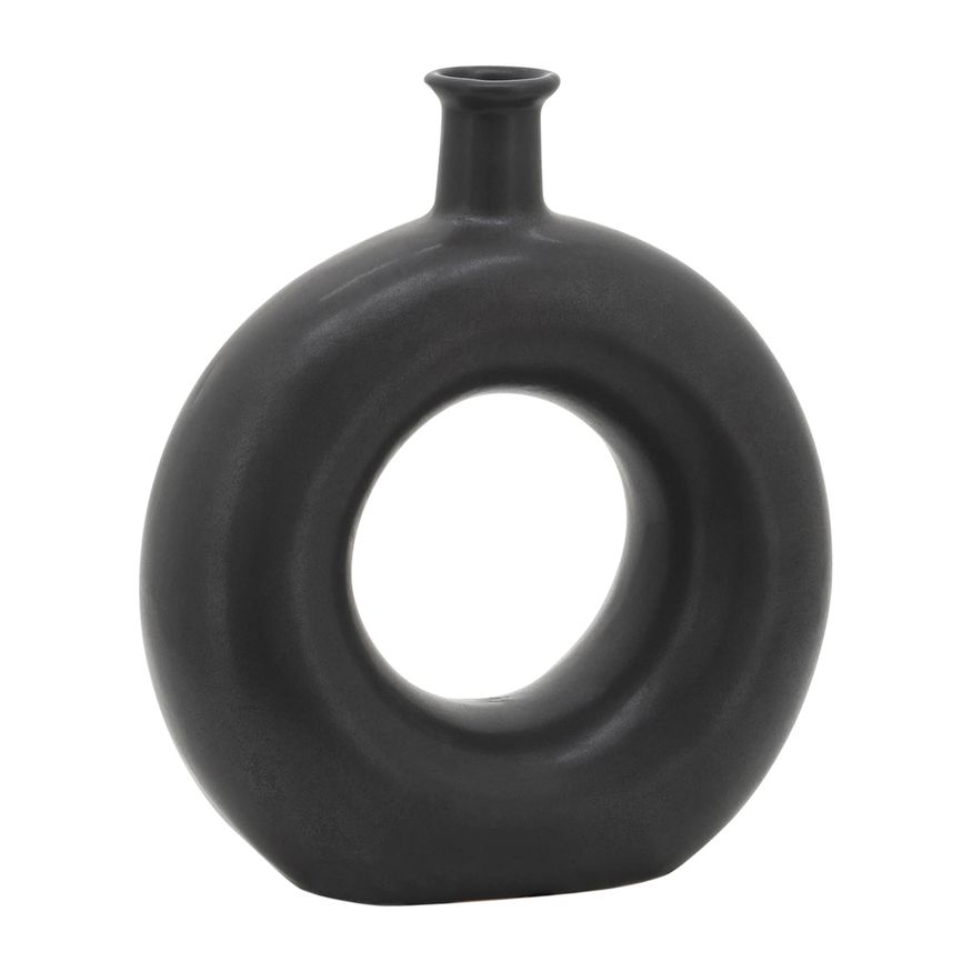 Sagebrook 8" Ceramic Round Cut-out Vase