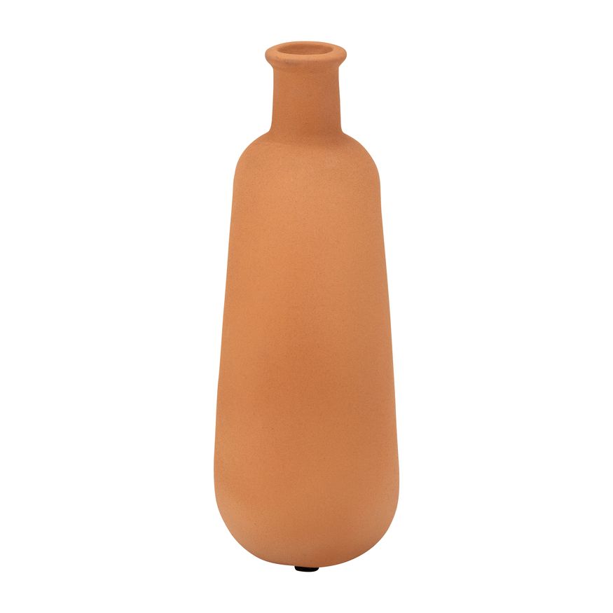 Sagebrook 8" Ceramic Round Cut-out Vase - Terracotta