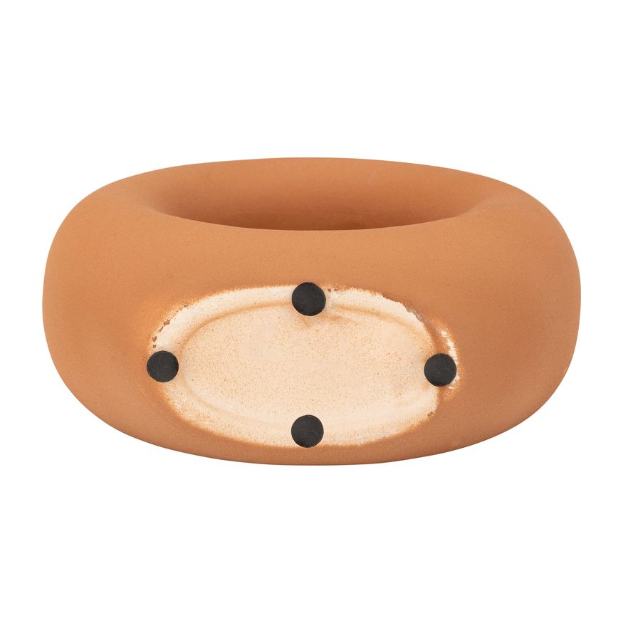 Sagebrook 8" Ceramic Round Cut-out Vase - Terracotta