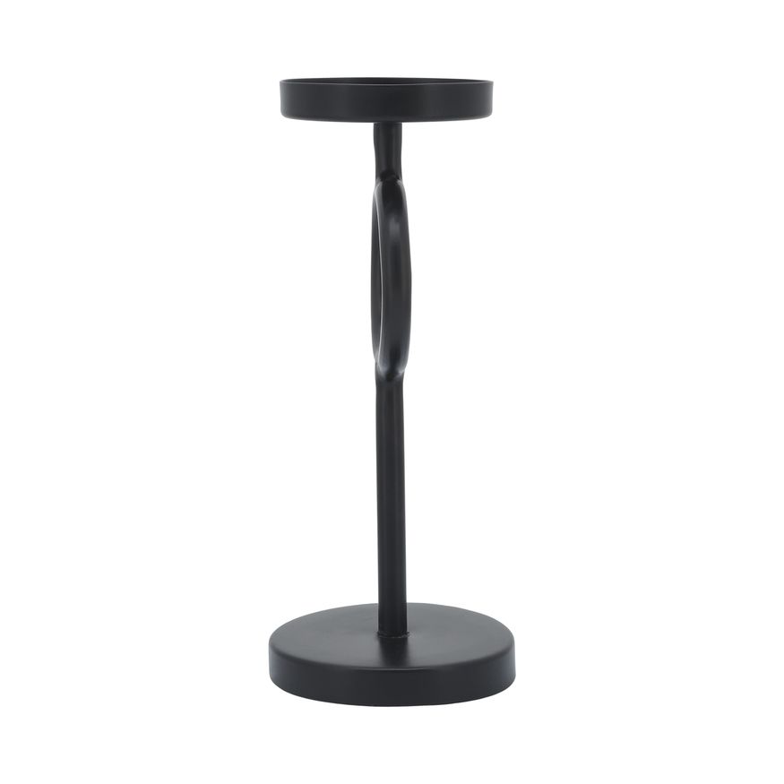 Sagebrook 10" Metal Ring Candle Holder - Black