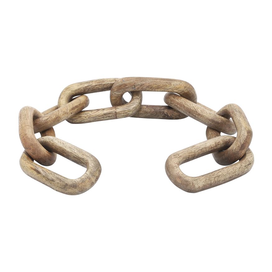 Sagebrook - 23" Wood 8-Links Chains in Brown