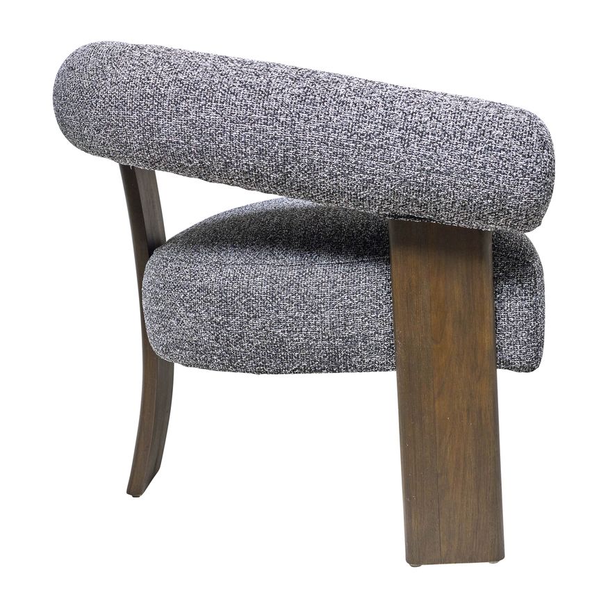 Sagebrook™ Curved Back Wishbone Chair With Brown Oak Legs - Gray