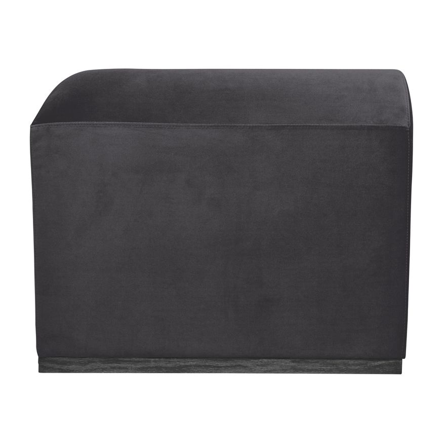 Sagebrook Modern Sofa With Black Oak Base - Gunmetal