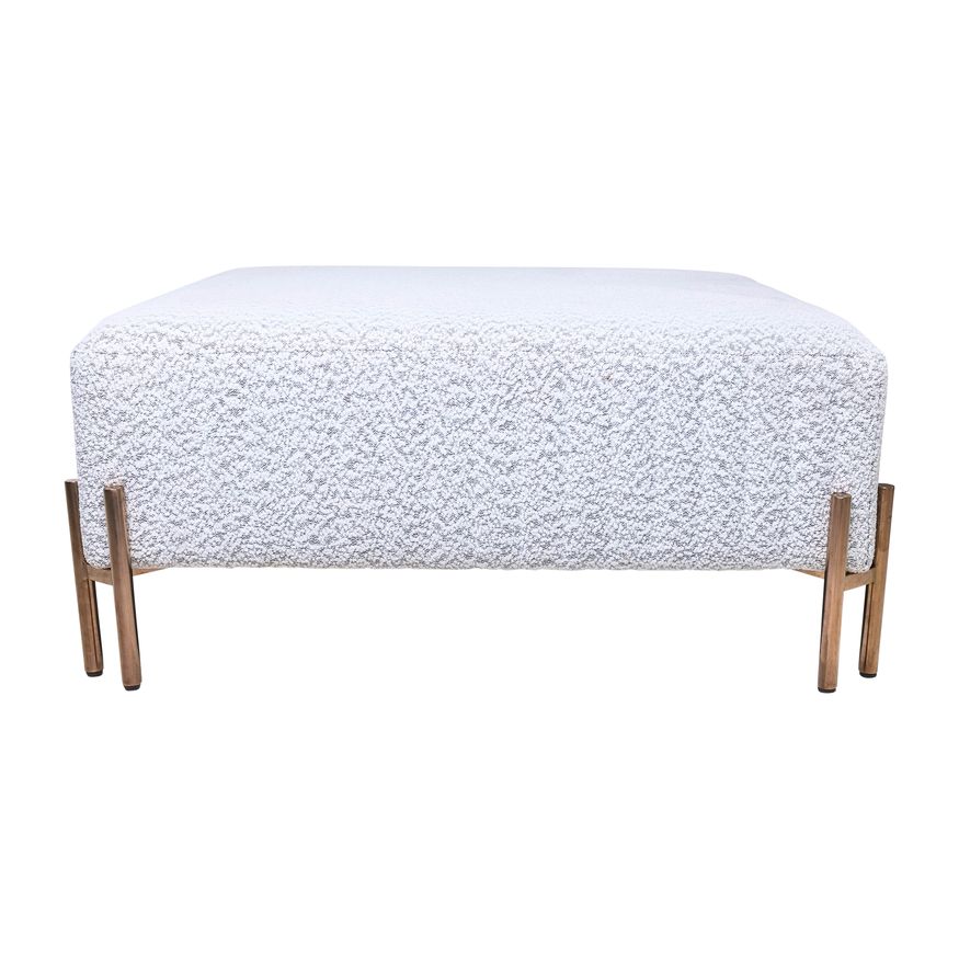 Sagebrook Square Ottoman - White