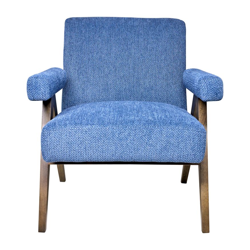 Sagebrook Wood Scandinavian Accent Chair - Navy Blue