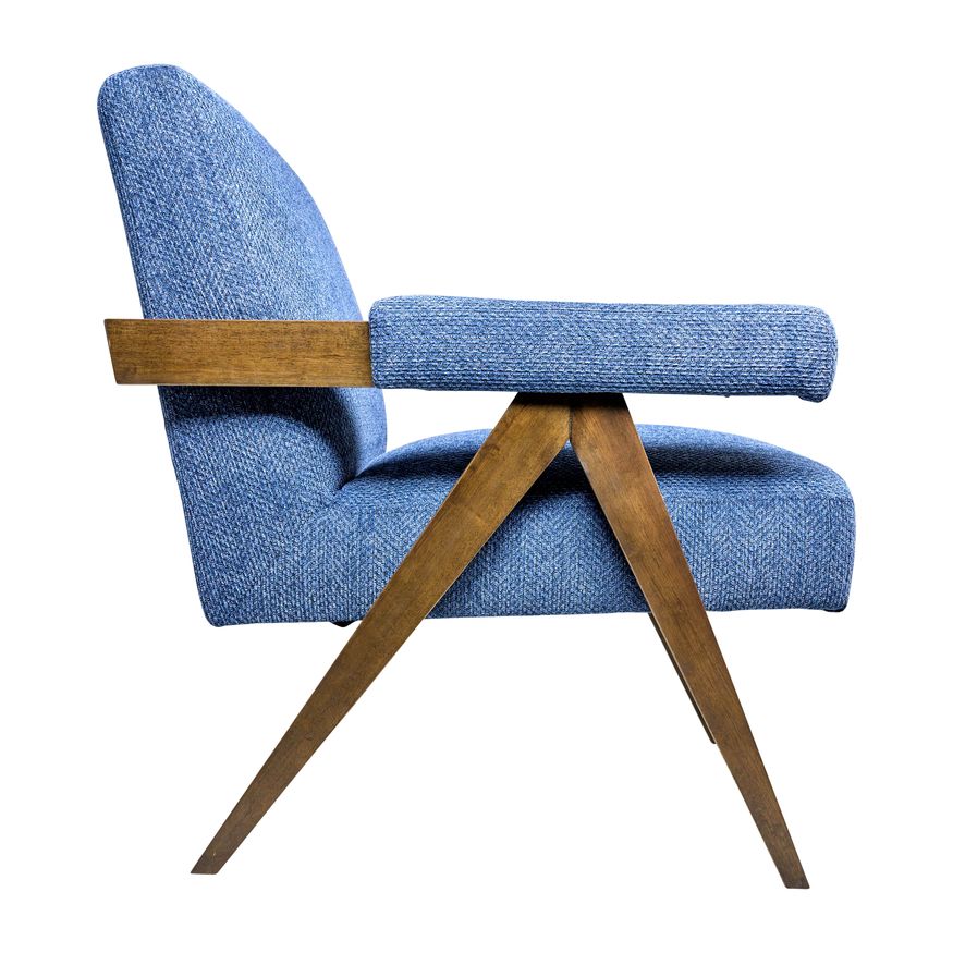 Sagebrook Wood Scandinavian Accent Chair - Navy Blue