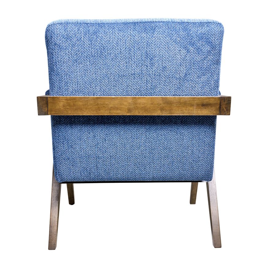 Sagebrook Wood Scandinavian Accent Chair - Navy Blue