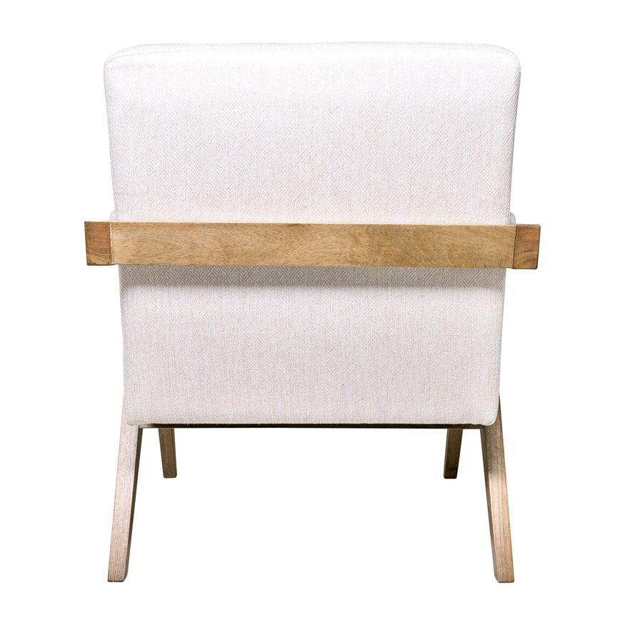 Sagebrook Wood Scandinavian Accent Chair - Ivory