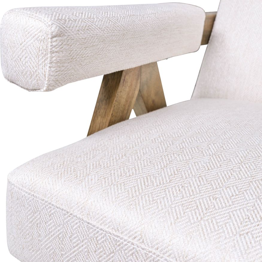 Sagebrook Wood Scandinavian Accent Chair - Ivory