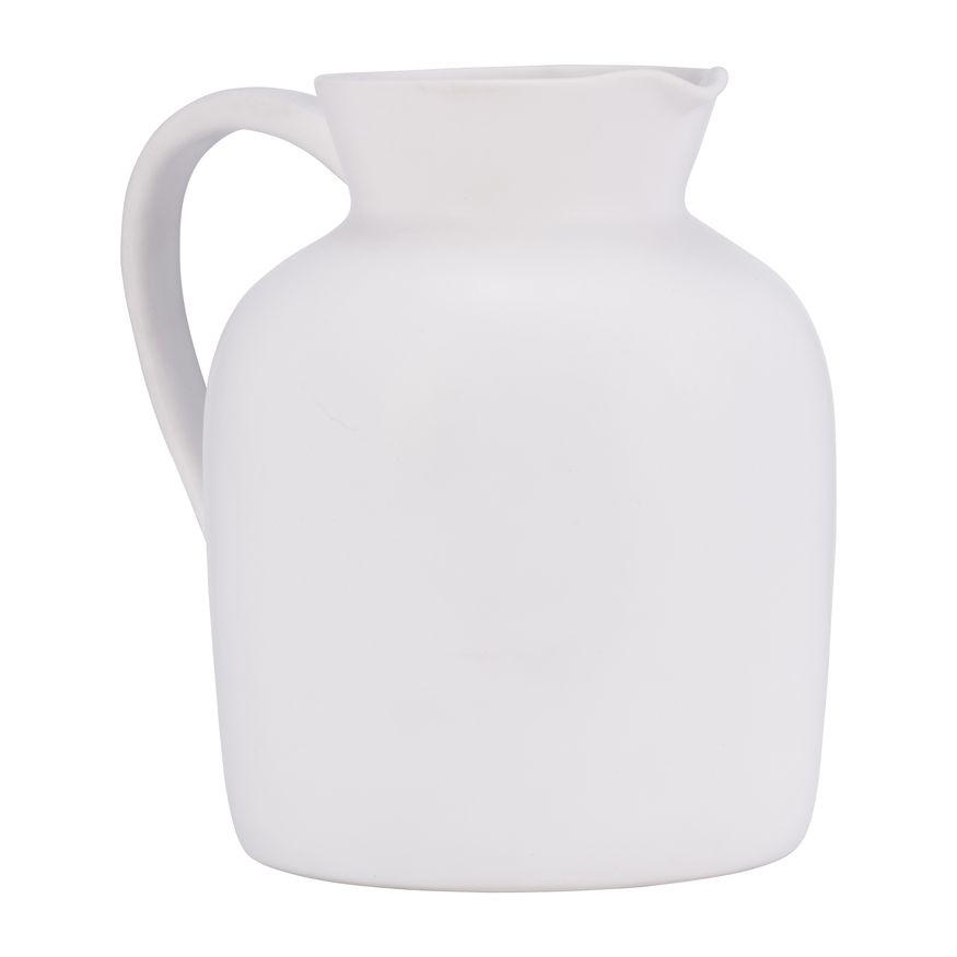 Sagebrook 7" Ceramic Pitcher Vase - White