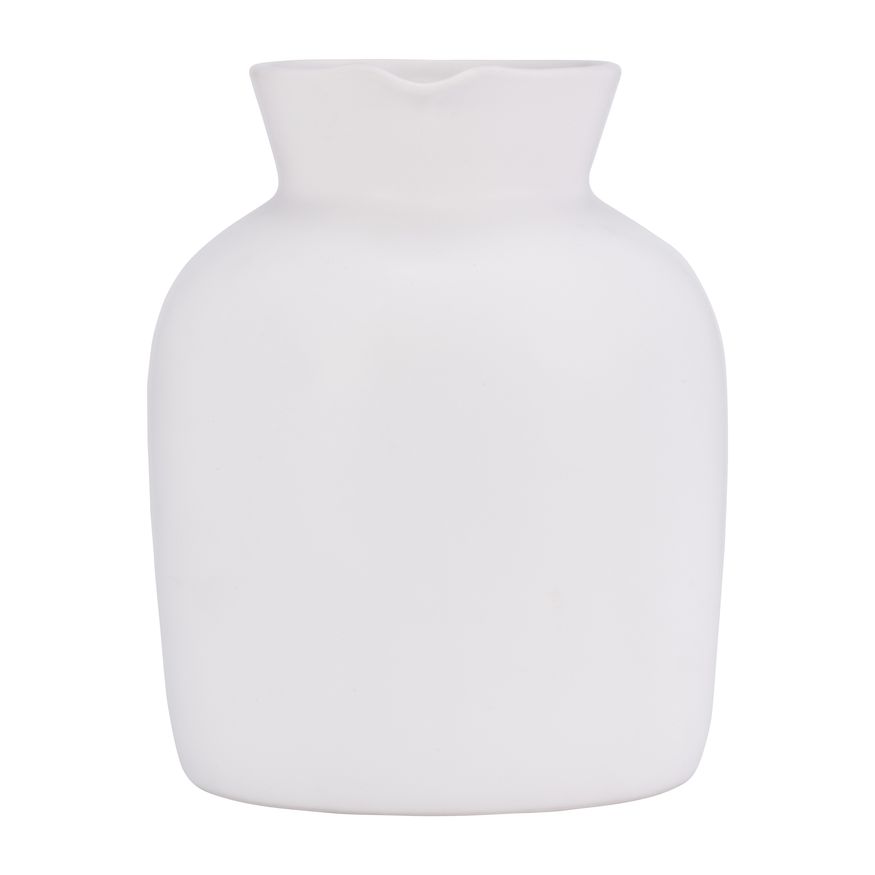 Sagebrook 7" Ceramic Pitcher Vase - White