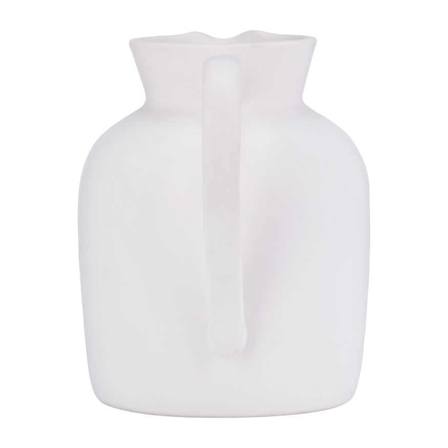 Sagebrook 7" Ceramic Pitcher Vase - White