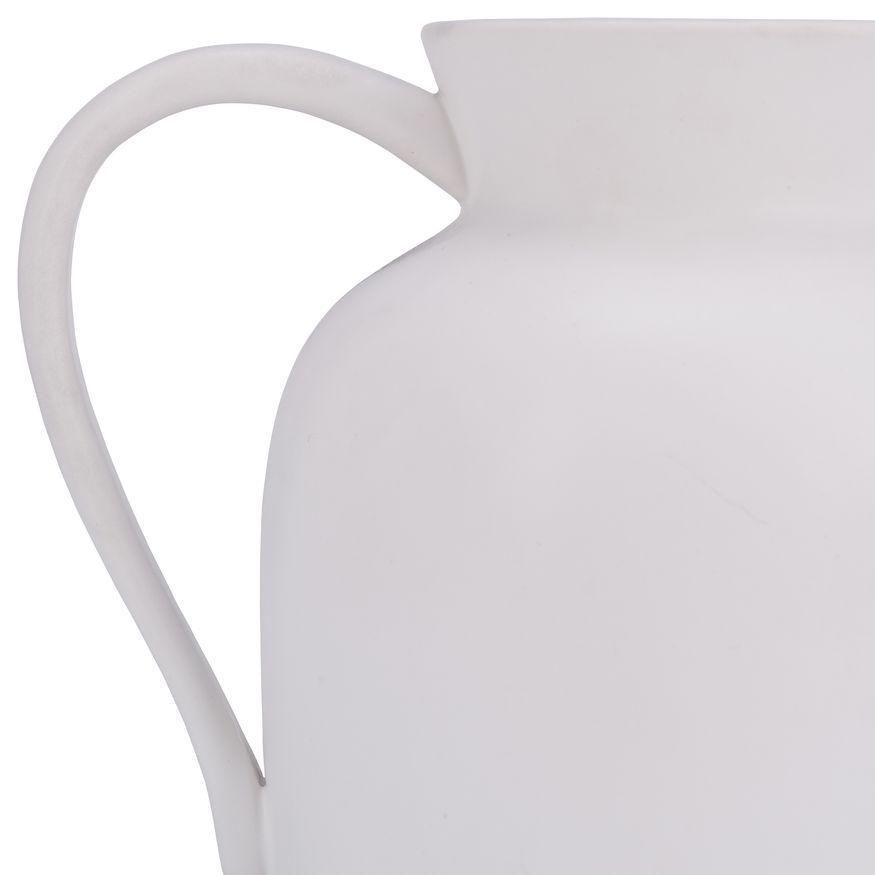 Sagebrook 7" Ceramic Pitcher Vase - White