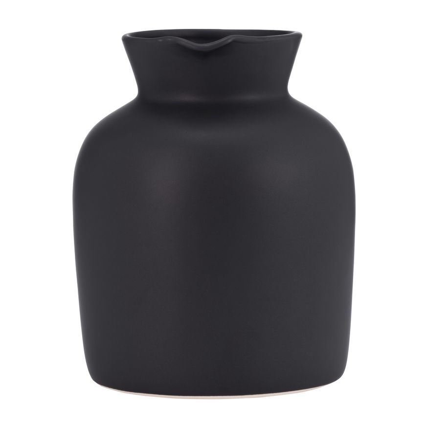 Sagebrook 7" Ceramic Pitcher Vase - Black