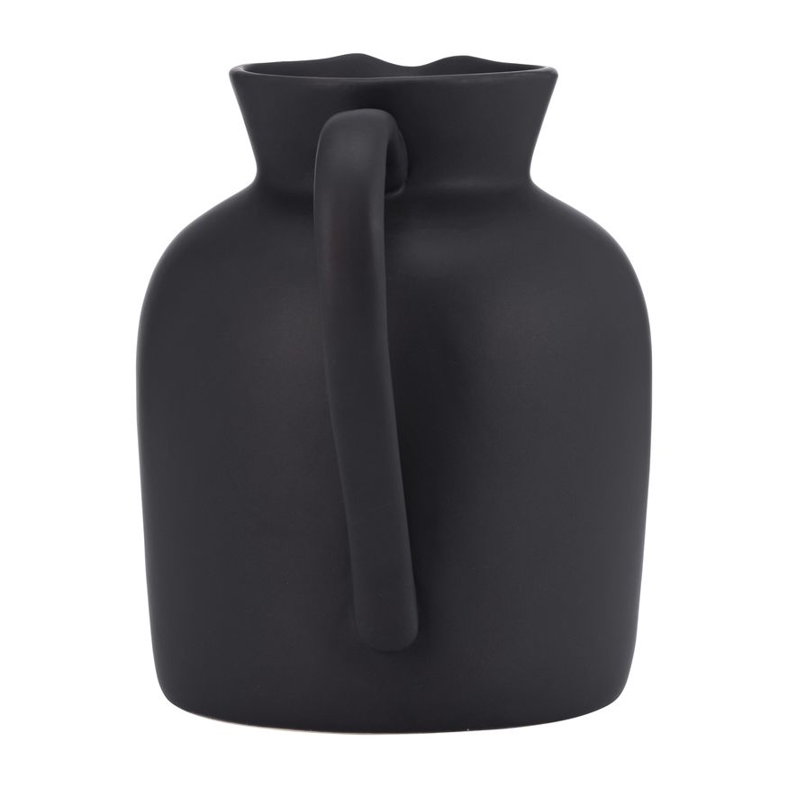 Sagebrook 7" Ceramic Pitcher Vase - Black