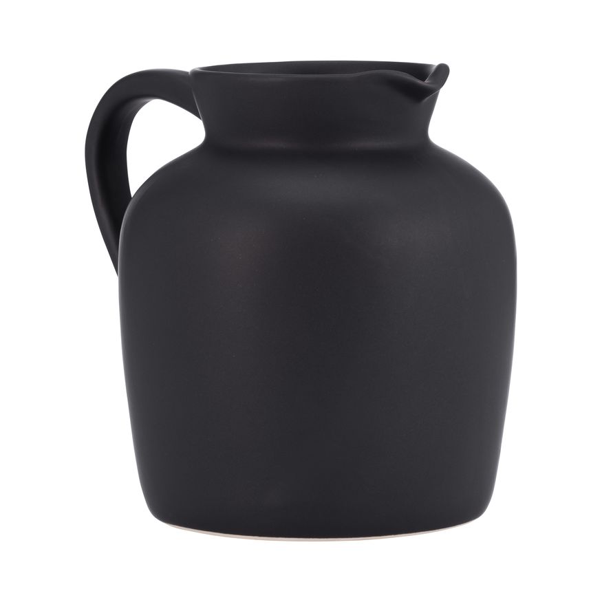 Sagebrook 5" Ceramic Pitcher Vase - Black