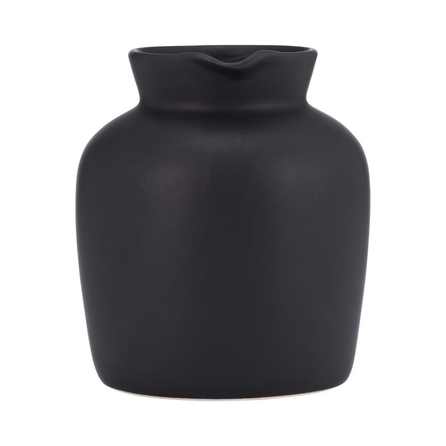 Sagebrook 5" Ceramic Pitcher Vase - Black