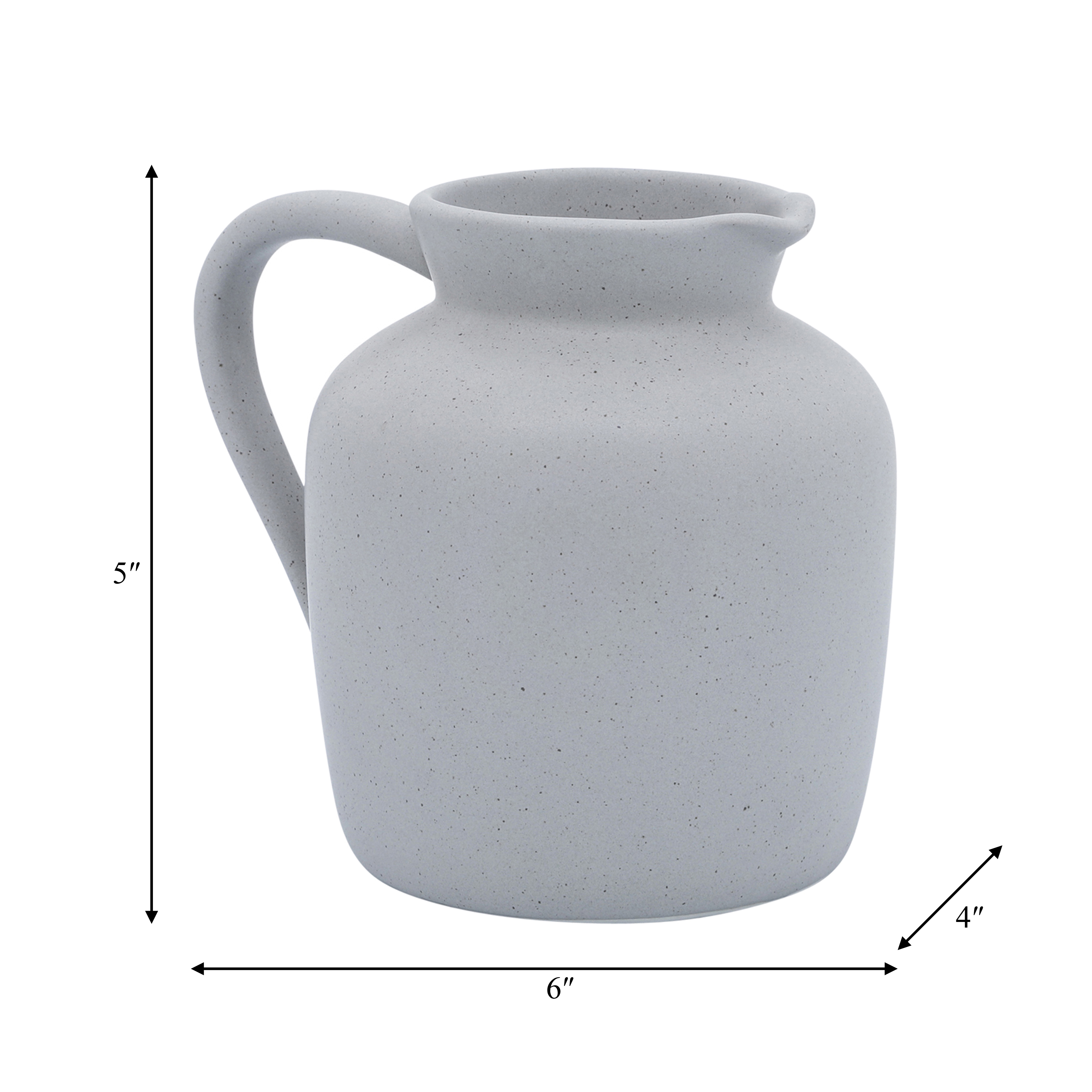 Sagebrook 5" Ceramic Pitcher Vase - Gray