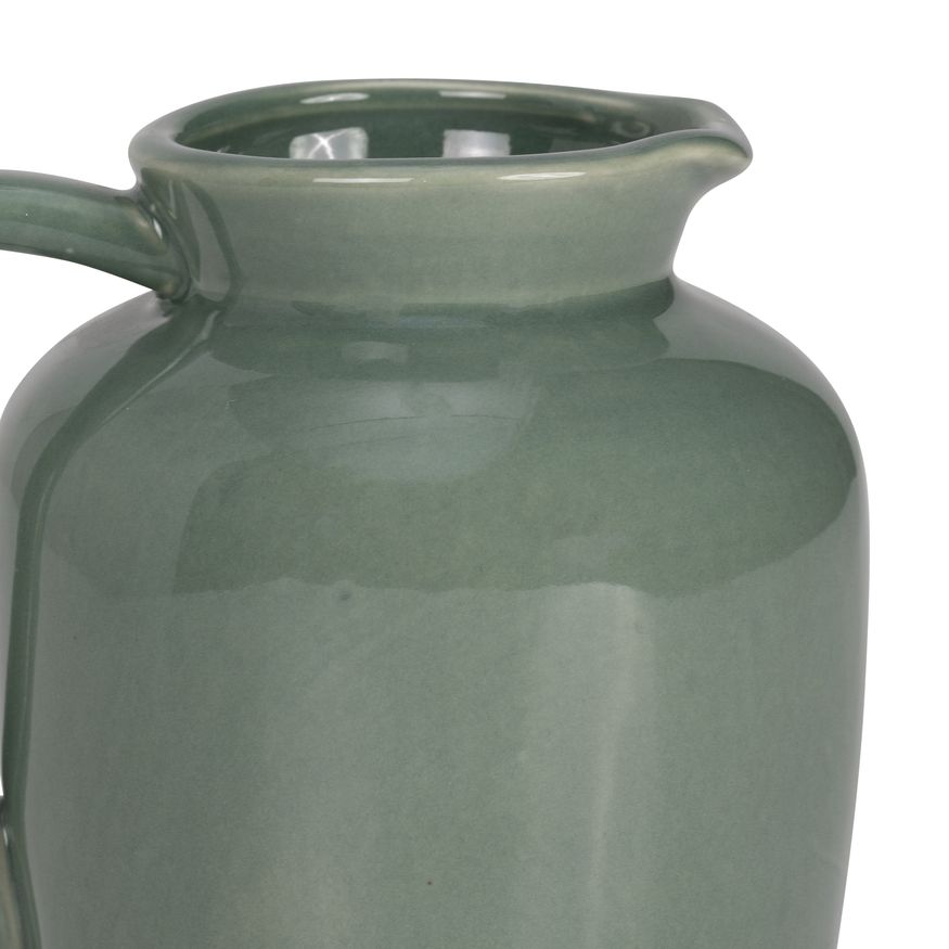 Sagebrook 5" Ceramic Pitcher Vase - Dark Sage