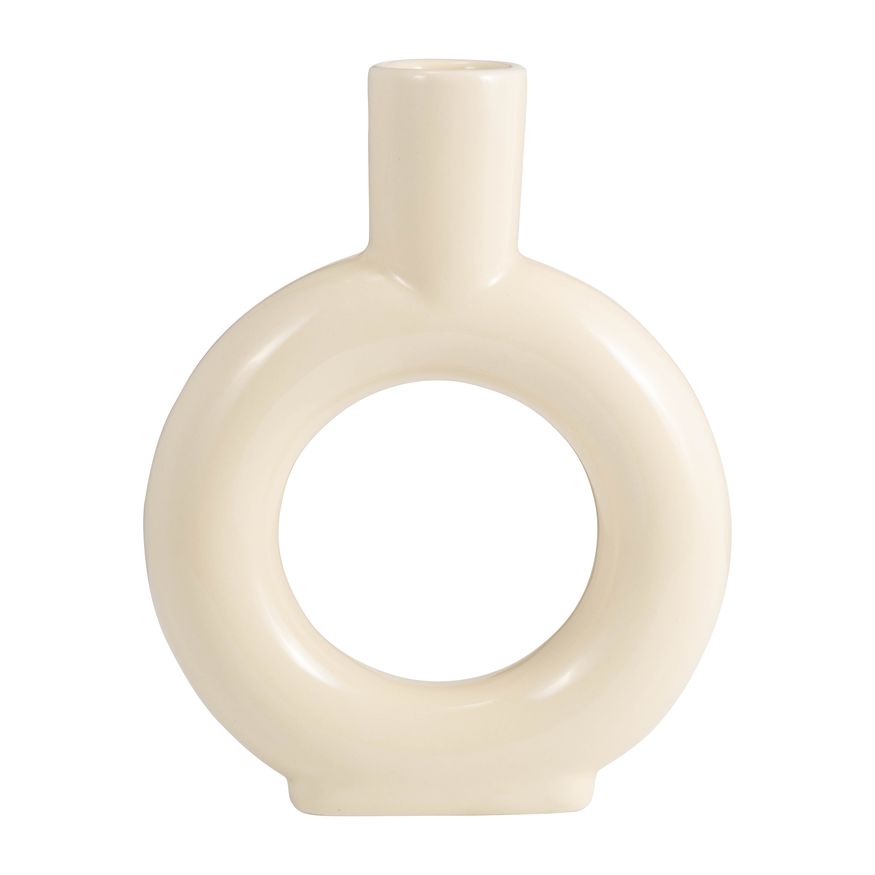 Sagebrook 9" Ceramic Round Cut-out Vase