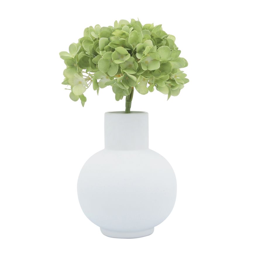 Sagebrook 8" Ceramic Bulbous Vase - White