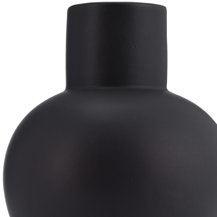 Sagebrook 8" Ceramic Bulbous Vase - Black