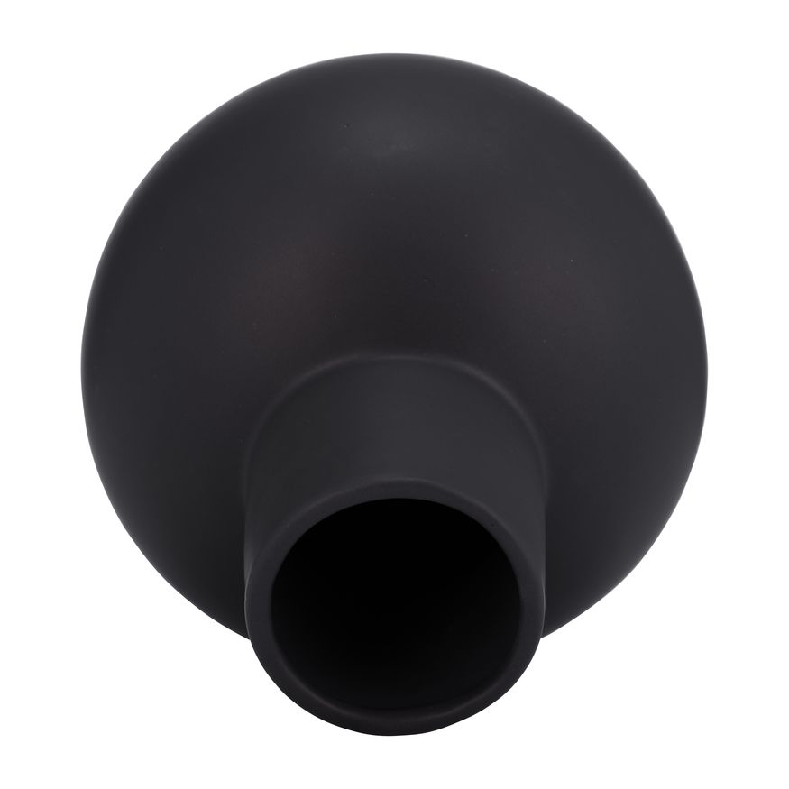 Sagebrook 8" Ceramic Bulbous Vase - Black