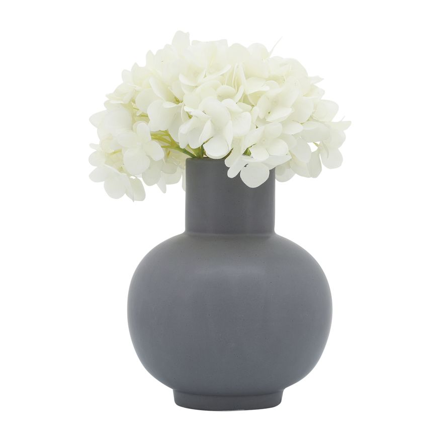 Sagebrook 8" Ceramic Bulbous Vase - Gray