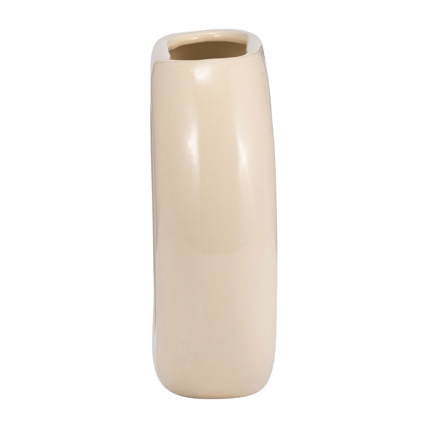 Sagebrook 5" Ceramic Donut Vase - Cotton