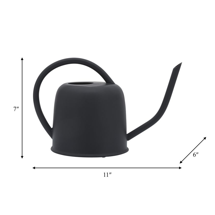 Sagebrook 7" Metal Watering Can - Black