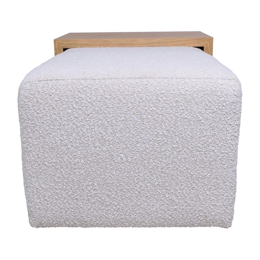 Sagebrook™ Modern Rectangular Ottoman With Wood Accent