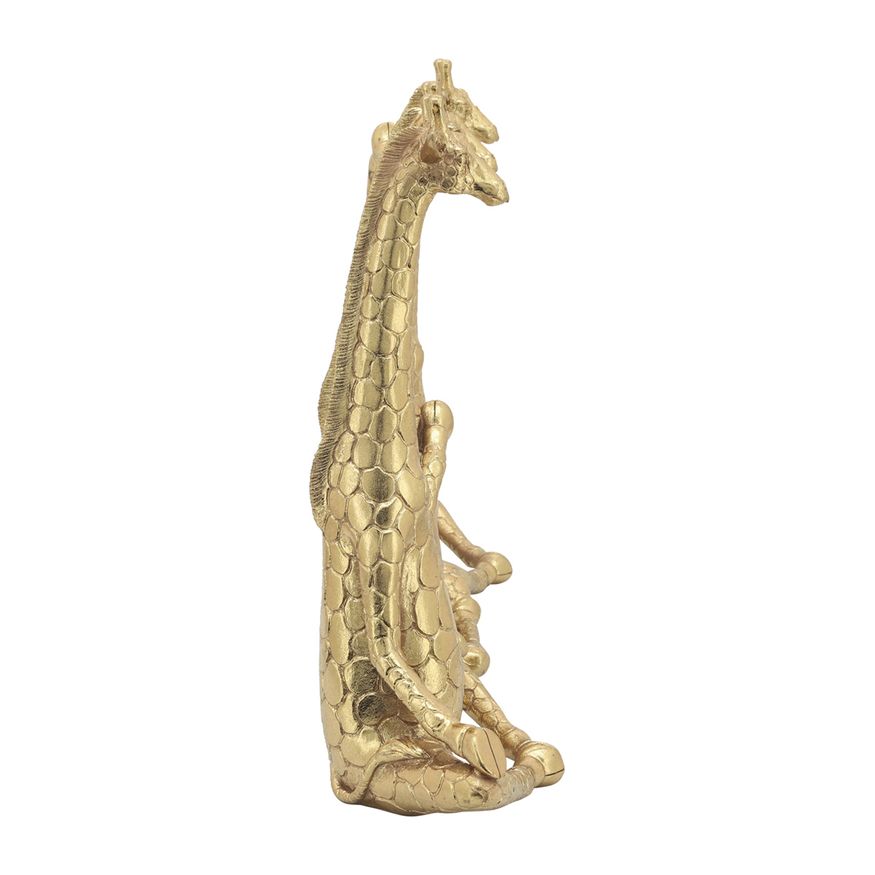 Sagebrook - 12" Polyresin Yoga Giraffe (Set Of 3) in Gold