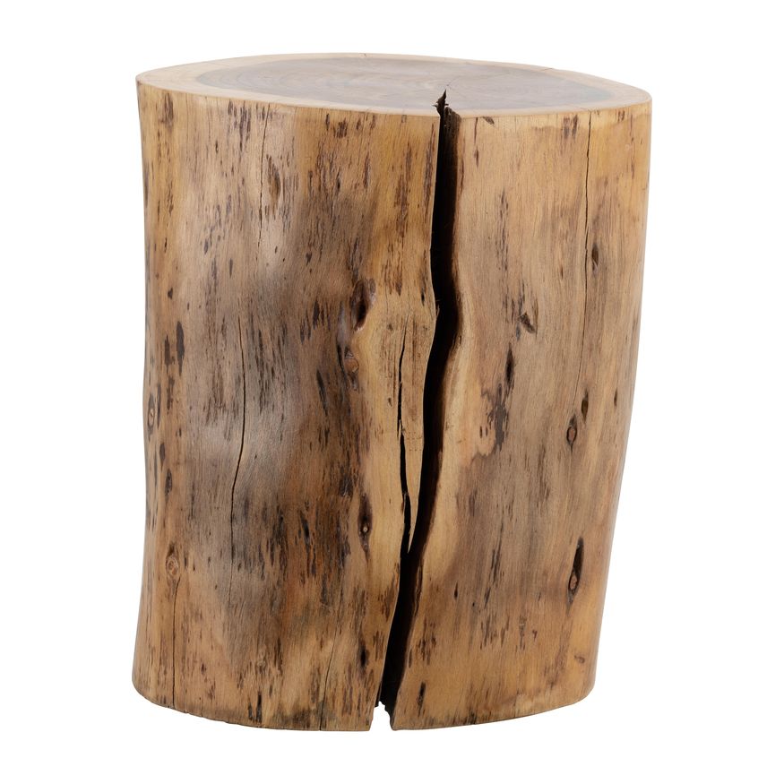 Sagebrook - Wood Log Stool in Natural Finish