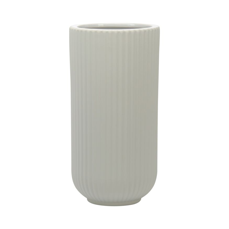 Sagebrook 7" Ceramic Ridged Vase