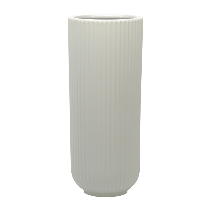 Sagebrook 7" Ceramic Ridged Vase