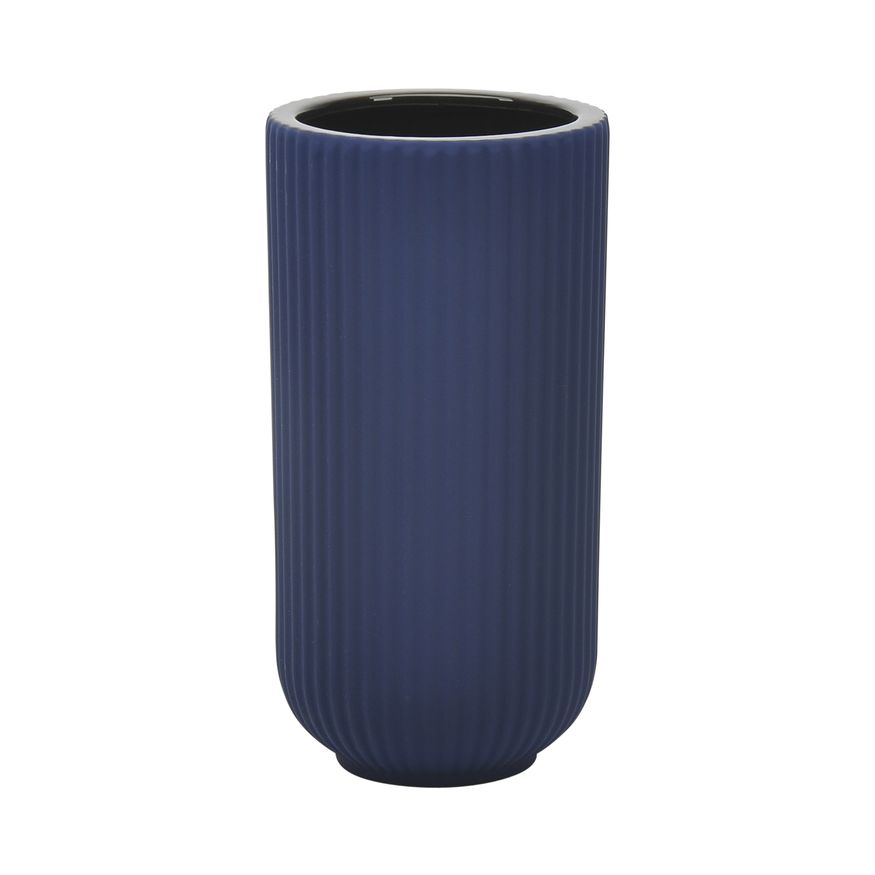 Sagebrook 7" Ceramic Ridged Vase