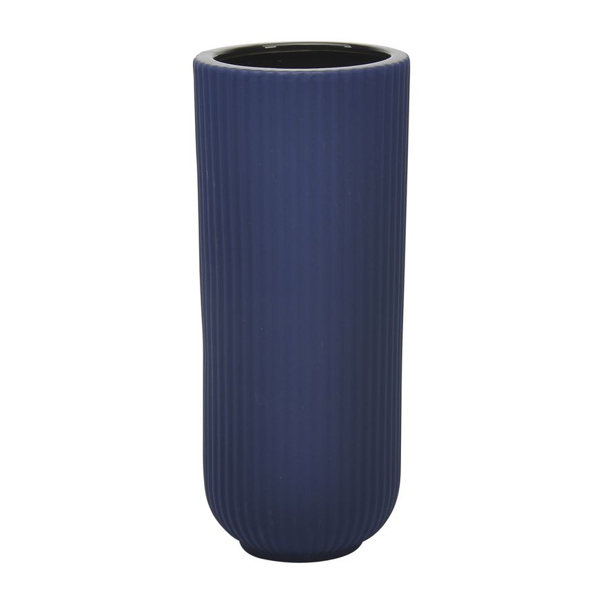 Sagebrook 7" Ceramic Ridged Vase