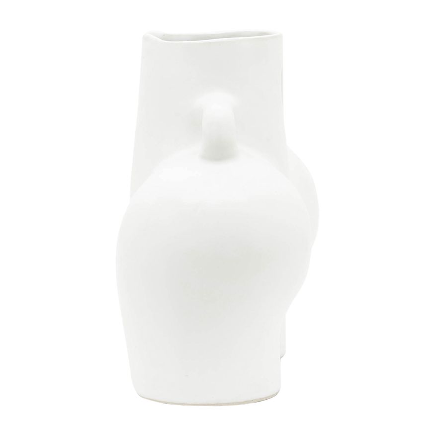 Sagebrook 7" Ceramic Half Body Vase - White